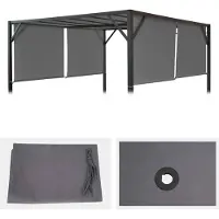 Mendler Ersatzbezug für Dach Pergola Pavillon Beja 3x4m grau
