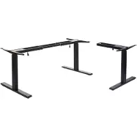 Mendler Gestell MCW-D40, variables Tischgestell für Eck-Schreibtisch, elektrisch höhenverstellbar Memory 45kg schwarz