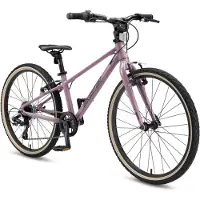 Bikestar Leichtgewicht 9kg Kinder Jugend Fahrrad Aluminium ab 8-9 Jahre | 24 Zoll 8 Gang Shimano Schaltung Ultra Leicht | Lila