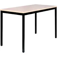 LÜLLMANN Schreibtisch Profi Besprechungstisch Computertisch 160x60cm Schwarz/Ahorn 331072