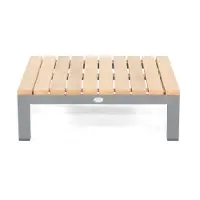 SonnenPartner Loungetisch Equila Aluminium anthrazit/Teakholz natur 85x85 cm Lounge-Tisch