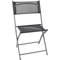 Linder Exclusiv GmbH Linder Exclusiv Garten Klappstuhl GM6000G-S – Stabil, wetterbeständig & pflegeleicht mit atmungsaktivem Textilbezug, klappbar