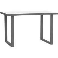 Forte Schreibtisch Arbeitstisch KEFLAVIK 120 cm Weiß / Grau, von
