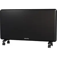 Auronic Konvektorheizung - 2000 Watt - Elektroheizung - 3 Stufen - Metall-Paneelheizung - IP24 - Badezimmerheizung - Schwarz