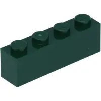 LEGO 100 Stück 3010 Stein Brick 1x4 Part Basic Steine 100 Dunkelgrün