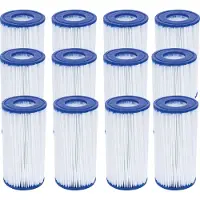 Bestway Flowclear Filterkartusche Gr. III 10,6 x 20,3 cm, 12er-Sparset