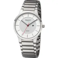 Regent Herren Uhr Metallarmband Metall Armbanduhr Analog silber URBA725