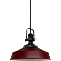 Bamyum Pendelleuchte Burgunderrot-Asletl Hängelampe Metall Ø40 cm, Modern Lampe