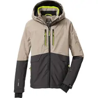 Killtec KSW 201 Boys Ski Jacket hellsand/dunkelstein/neongelb (00331) 116