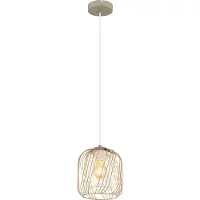 Globo Lighting Hängeleuchte Metall sandfarben matt, 1x E27
