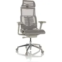 Hjh OFFICE High End Bürostuhl POFIT G GEN2 Ergonomischer Schreibtischstuhl mit Armlehnen Netzstoff Hellgrau Drehstuhl für Büro, Zuhause