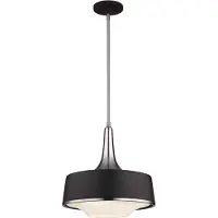 Elstead Lighting Elstead Holloway Hängeleuchte E27 4-fach Gebürsteter Stahl, schwarz