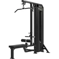 Tunturi Platinum Dual Lat Pulldown/Low Row Kraftstation – Fitnessgerät – Pin loaded Heimtrainer – V-Serie