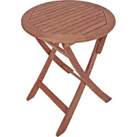 DELUKE Gartentisch DUBLIN - Eukalyptus, Natur, 70x70x73cm | Terrassentisch Wetterfest Outdoor Tisch