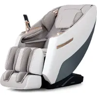 Costway Elektro Massagesessel, Zero Gravity SL Track Shiatsu Massagestuhl Heizung, Luftdruckmassage, 12 Automatik-Modi & Fernbedienung Weiß