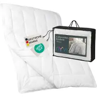 NYVI 4-Jahreszeiten Bettdecke DreamScience AllYear 155x200 cm - 2er Pack - Sommerdecke und Übergangsdecke mit Druckknöpfen ergeben warme Winterdecke - Ganzjahresdecke