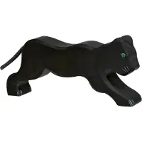 Gollnest & Kiesel Holztiger Holz Panther Spielfigur schwarz handgefertigtes Spielzeug