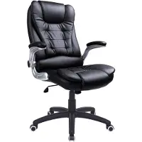 Songmics Bürostühle hohe Rückenlehne | Chefsessel mit verdicktem Kopfkissen und Sitzpolster |ergonomisch schwarz OBG51B