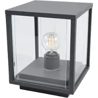 LUCANDE Sockelleuchte aussen Annalea , dimmbar, schwarz, Aluminium, Modern, Außenleuchte