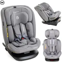 Bebelissimo Kindersitz I-SIZE 40-150 cm, 360, Kinderautositz - Hellios in Hellgrau | Gr.: onesize