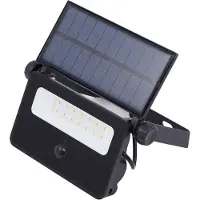 LINDBY LED-Solar-Wandleuchte Rikard, schwarz, Edelstahl