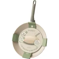 Berghoff Leo Bratpfanne, 32 cm, Rund, Grau, Aluminium, Keramik-Antihaftbeschichtung, Induktion, Cool-Touch-Antirutschgriff, -frei