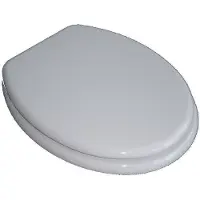VCM WC Sitz Toilettendeckel Klodeckel Toilettensitz Deckel Brille Klobrille Ascoly Holzoptik mit stabilem Holzkern Grau