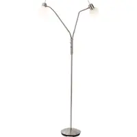 Nowa Stehleuchte Metall Nickel matt, 2x E14 LED