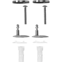 Conmetall WC-Sitz-Befestigung aus Edelstahl und Kunststoff mit Befestigungsmaterial für Cornat SLIM, RINO, ART OF ACRYL+ WC-Sitze