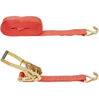Stier Zurrgurt, 2-teilig, 6m Länge, Ratschengurt, 1500kg Tragkraft, 1500daN, Befestungsgurt für Ladungssicherung, Farbe rot, mit Haken, 35mm breit, nach EN12195-2