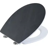 Cornat WC-Sitz Noir, Duroplast, schwarz, 150 kg, KSDSC240