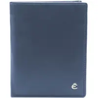 Esquire Leder Geldbörse Harry RFID Wallet High with Flap Blue dunkelblau