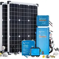 Offgridtec Mobil VeCore S 100W 640Wh Wohnmobil Solaranlage inkl. MultiPlus12/800/35 Wechselrichter Laderegler - weiß