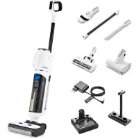 Medion Nass Trockensauger H30 (2in1 kabelloser Saugwischer und Akku Staubsauger, bis zu 45 Min Laufzeit, getrennter Frischwasser Schmutzwassertank, Wischsauger für Hartböden Teppich)