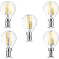 V-TAC 5x E14 4W Filament LED Leuchtmittel Leuchte Birne Kugel 470 Lumen Eck klar Glas warmweiß (2700K)