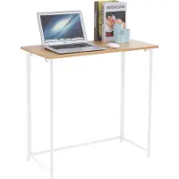 SVITA Klappbarer Schreibtisch Schmal Platzsparend Mehrzweck-Computertisch 80x40x76cm Eiche