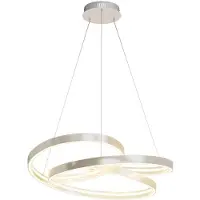 LUCANDE LED-Hängeleuchte Gunbritt, Ø 80 cm, silber, dimmbar