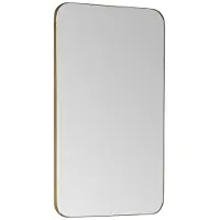 Vente-unique Badezimmerspiegel rechteckig - 80 x 50 cm - Goldfarbener Umriss - DEMETRIA