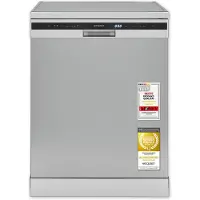 Exquisit Geschirrspüler 60 cm, Unterbaufähig, EEK: C, 12 Maßgedecke, Automatische Türöffnung, Startzeitvorwahl, 11 Liter, GSP6314-030C silber