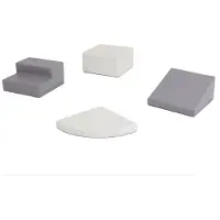 IGLU 4 XL Bausteine aus XXL Softbausteine Schaumstoff zum kreativen spielen für Kinder - Motorik Grau/Weiß
