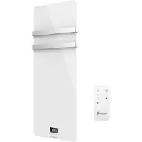 Sannover Elektrischer Glas-Wandhandtuchtrockner Omiros 850 W Weiß