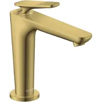 Axor Citterio C Einhebel-Waschtischmischer 125, mit CoolStart und Ablaufgarnitur, Cubic cut, 49041990, Farbe: Polished Gold Optic