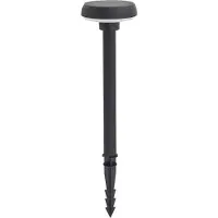 LINDBY Solar-LED-Erdspießleuchte Brinca, schwarz, PC, Sensor Brinca, schwarz, Kunststoff, Modern, Solarleuchten
