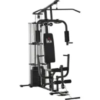 MEIYOU KraftstationFitnessstationFitnessgerätMultifunktionKrafttrainingMultistationTrainingsstationmitLatzugButterflystange45kgGewichtenSeil,FitnessgerätefürZuhauseSchwarz
