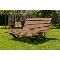 SCALANT Waldsofa Premium mit Auflage und Kissen, WPC-Latten, Wellenliege, Sonnenliege