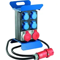 As Schwabe as-Schwabe Tragbarer CEE-Stromverteiler STECKY CEE-Stecker Schuko Strom IP44