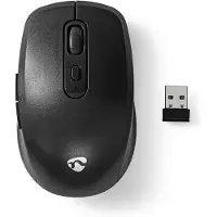 Nedis Mouse - Drahtlos - 800 / 1200 / 1600 dpi - Einstellbar DPI - Anzahl Knöpfe: 6 - Rechtshändig