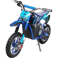 Actionbikes Motors Kinder Crossbike Viper | Elektro Motorrad - 1000 Watt - Bis 24 km/h - Motorcrossbike - Pocketbike - Drosselbar - Ab 8 Jahre (Blau)