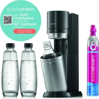 SodaStream Wassersprudler DUO titan Vorteilspack inkl. 3 Flaschen und Quick Connect Zylinder