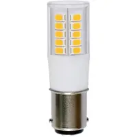 LIGHTME LED Leuchtmittel Röhre 5,5W = 48W B15d klar 600lm warmweiß 3000K 320°